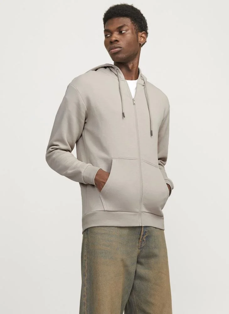 Casual Logo Zip Hoodie